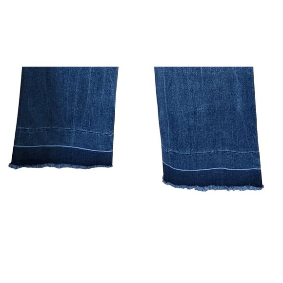 Embroidered Flared Jeans With Frayed Hem 36x32 boho cottagecore western relaxed - Picture 5 of 7